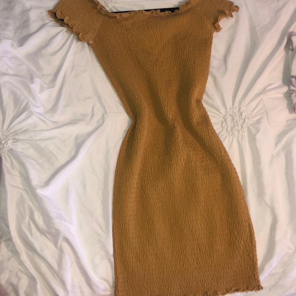 Yellow mini dress